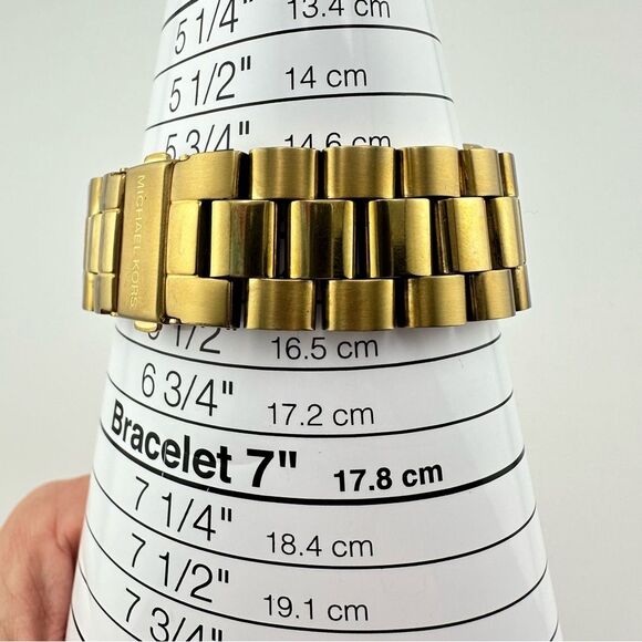 Michael Kors Runway Chronograph Women's Gold Tone Stainless Steel Watch MK5055 - Picture 6 of 7